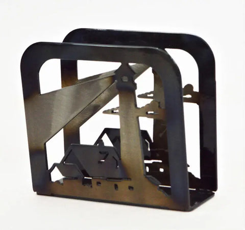 Handcrafted Lighthouse Napkin Holder – Rustic Coastal Table Decor | Made in USA Metal Art Knights Home Decor  item
