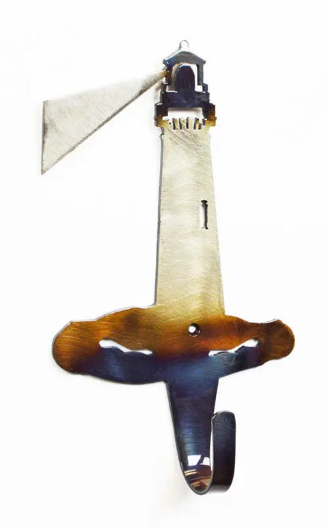 Handcrafted Lighthouse Wall Hook – Nautical Coat and Towel Rack | Made in USA Home Decor Knights Home Decor  item