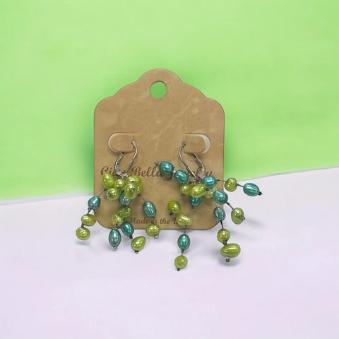 Handcrafted Lime Green and Turquoise Beaded Firework Earrings – Lightweight Leverback Jewelry | Made in USA Michelle Marie Boutique  Earrings