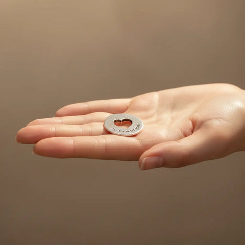 Handcrafted Love Blessing Ring Charm 1 Inch – Inspirational Heart Pewter Token | Made in USA Whitney Howard Designs  Blessing Ring