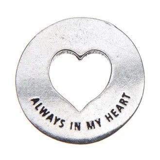 Handcrafted Love Blessing Ring Charm 1 Inch – Inspirational Heart Pewter Token | Made in USA Whitney Howard Designs  Blessing Ring