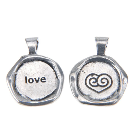 Handcrafted Love Wax Seal Charm Pendant – Recycled Lead-Free Pewter Jewelry | Made in USA Whitney Howard Designs  Wax Seals