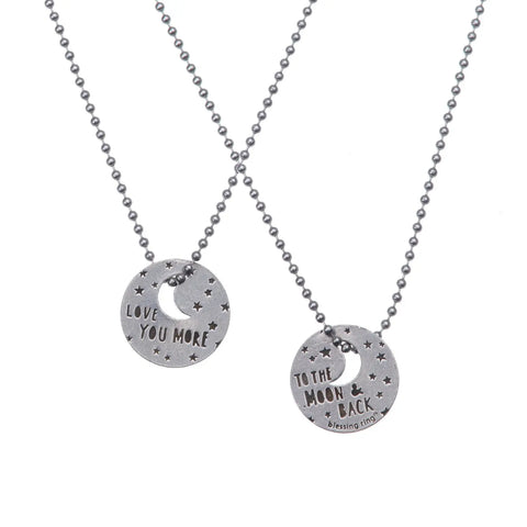 Handcrafted Love You More Blessing Ring Charm – Recycled Pewter Token | Made in USA with Moon Motif Whitney Howard Designs  Blessing Ring
