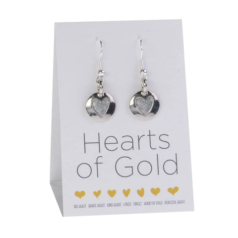 Handcrafted Loved Heart Dangle Earrings – Inspirational Sentiment Jewelry | Made in USA by Whitney Howard Designs Whitney Howard Designs  Earrings