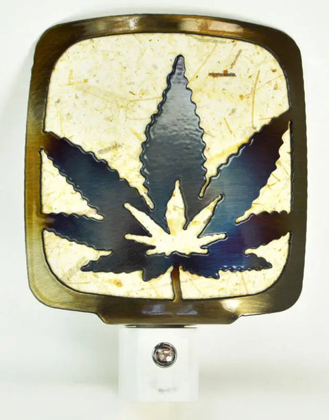 Handcrafted MJ Leaf Silhouette Night Light – Ambient Glow – Veteran Owned Family Brand | Made in USA Knights Home Decor  item
