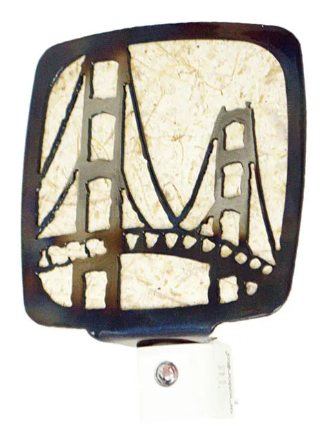 Handcrafted Mackinac Bridge Night Light – Ambient Glow Home Decor | Made in USA Knights Home Decor  item
