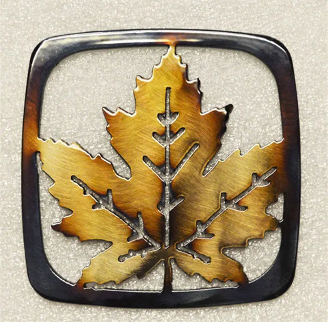 Handcrafted Maple Leaf Coaster – Rustic Wood Drink Protector | Made in USA Knights Home Decor  item