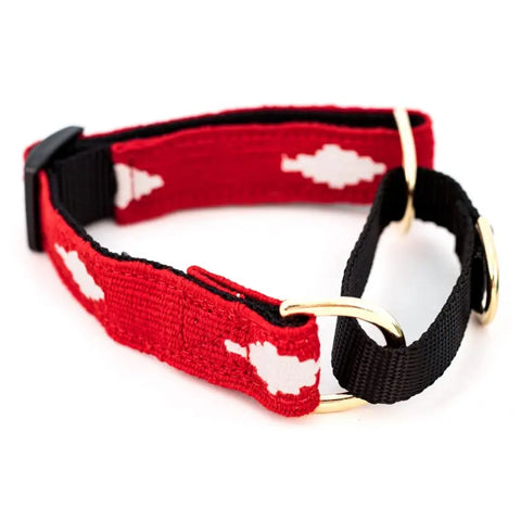 Handcrafted Martingale Dog Collar 1 Inch Wide – Adjustable 11 to 30 Inch – Durable Brass Hardware | Made in USA Auburn Leathercrafters  item