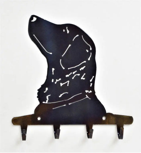Handcrafted Metal Dog Silhouette Key Rack – Rustic Wall Organizer | Made in USA Knights Home Decor  item