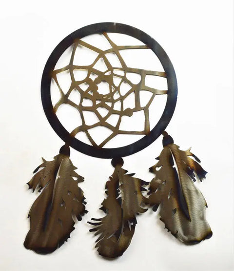 Handcrafted Metal Dream Catcher Wall Art – Rustic Home Decor Accent | Made in USA Knights Home Decor  item