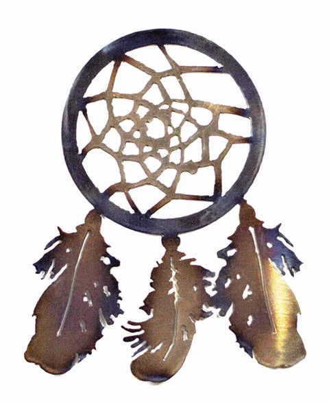Handcrafted Metal Dream Catcher Wall Art – Rustic Home Decor Accent | Made in USA Knights Home Decor  item