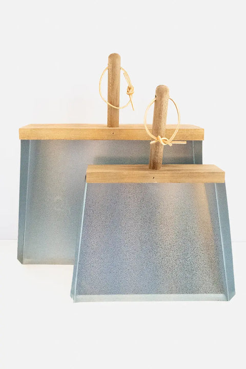 Handcrafted Metal Dustpan with Wooden Handle – Large 14x13 Inch Cleaning Tool | Made in USA by Amish Artisans Millstream Home  Homegoods