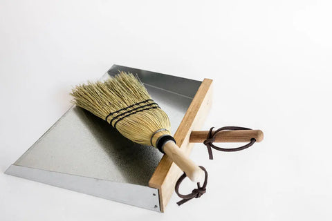 Handcrafted Metal Dustpan with Wooden Handle – Large 14x13 Inch Cleaning Tool | Made in USA by Amish Artisans Millstream Home  Homegoods