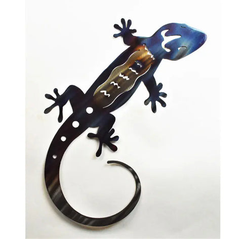 Handcrafted Metal Gecko Wall Art – Vibrant Heat-Treated Finish | American Made Home Decor Knights Home Decor  item