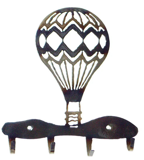 Handcrafted Metal Hot Air Balloon Key Holder – Decorative Wall Mount Rack | Made in USA Knights Home Decor  item
