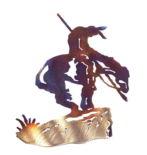 Handcrafted Metal Western Wall Art – End of the Trail Rustic Decor | Made in USA Knights Home Decor  item