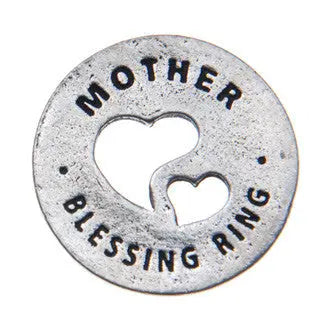 Handcrafted Mother Blessing Ring Charm – Recycled Pewter 1 Inch Token | Made in USA Keepsake Gift Whitney Howard Designs  Blessing Ring
