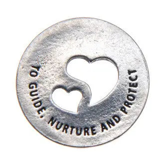 Handcrafted Mother Blessing Ring Charm – Recycled Pewter 1 Inch Token | Made in USA Keepsake Gift Whitney Howard Designs  Blessing Ring