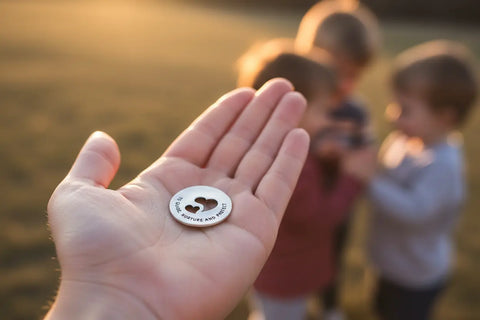 Handcrafted Mother Blessing Ring Charm – Recycled Pewter 1 Inch Token | Made in USA Keepsake Gift Whitney Howard Designs  Blessing Ring