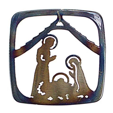 Handcrafted Nativity Scene Coaster – Seasonal Spiritual Decor | Made in USA Holiday Accent Knights Home Decor  item