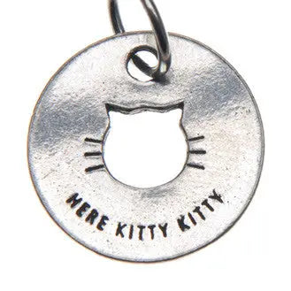 Handcrafted Nice Kitty Blessing Ring Token – Minimalist Cat Silhouette Charm | Recycled Pewter Made in USA Whitney Howard Designs  Blessing Ring