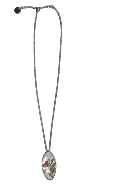 Handcrafted Oval Pressed Flower Pendant Necklace – Real Botanical Resin Jewelry | Made in USA – Michelle Marie Boutique Michelle Marie Boutique  Pendant Necklace