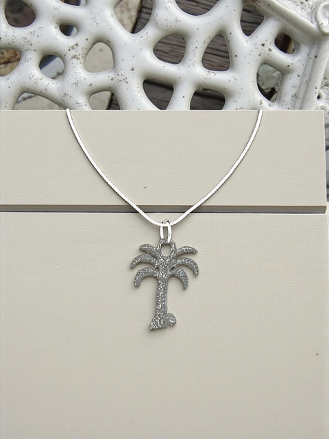 Handcrafted Palm Tree Pewter Charm – Detailed Tropical Jewelry Accessory | Made in USA Michelle Marie Boutique  Charms and Pendants