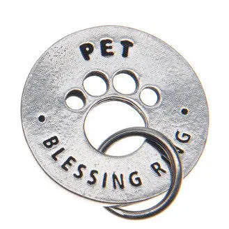 Handcrafted Pet Blessing Ring Charm – Recycled Pewter Keychain Token | Made in USA Whitney Howard Designs  Blessing Ring