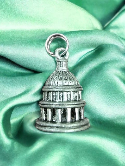 Handcrafted Pewter Capitol Building Charm 1.75 Inch – Patriotic Jewelry Pendant | Made in USA Michelle Marie Boutique  Charms and pendants