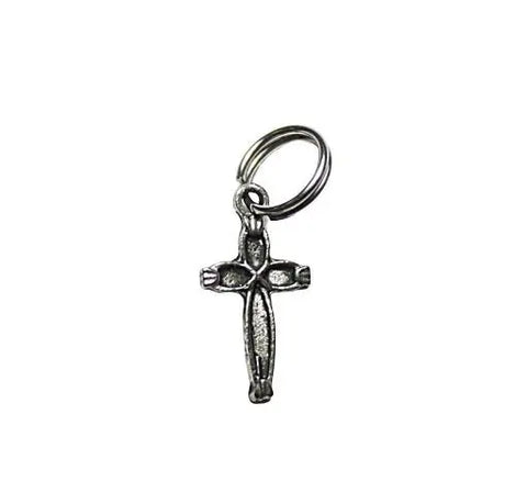 Handcrafted Pewter Cross Pendant Charm 0.75 Inch – Religious Jewelry Accent | Made in USA Michelle Marie Boutique  Charms and Pendants