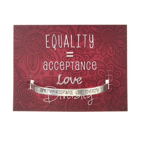 Handcrafted Pewter Equality Affirmation Cuff Bracelet – Inspirational Open Bangle | Made in USA Whitney Howard Designs  Cuff Bracelets