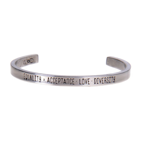 Handcrafted Pewter Equality Affirmation Cuff Bracelet – Inspirational Open Bangle | Made in USA Whitney Howard Designs  Cuff Bracelets