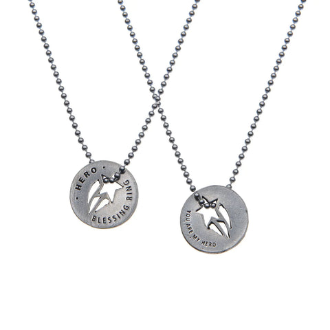 Handcrafted Pewter Hero Blessing Ring Charm – Inspirational Shooting Star Token | Made in USA Whitney Howard Designs  Blessing Ring