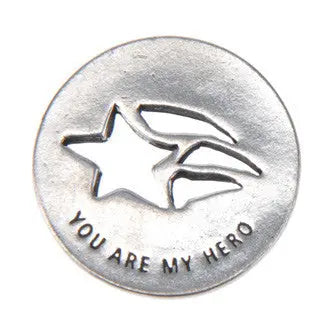 Handcrafted Pewter Hero Blessing Ring Charm – Inspirational Shooting Star Token | Made in USA Whitney Howard Designs  Blessing Ring