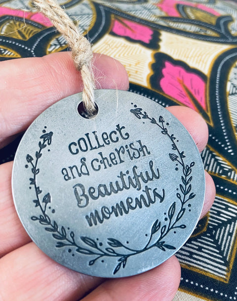 Handcrafted Pewter Holiday Ornament – Collect and Cherish Beautiful Moments with Red Ribbon | Made in USA Whitney Howard Designs  Ornaments