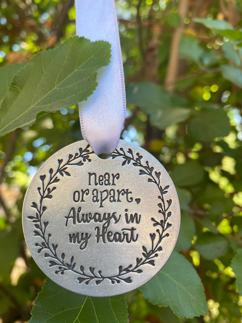 Handcrafted Pewter Holiday Ornament – Collect and Cherish Beautiful Moments with Red Ribbon | Made in USA Whitney Howard Designs  Ornaments