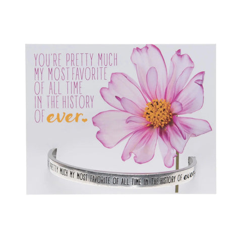 Handcrafted Pewter Inspirational Cuff Bracelet – Quotable Open Bracelet | Made in USA Whitney Howard Designs  Cuff Bracelets