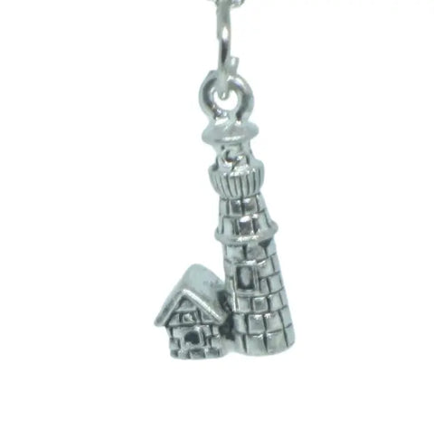 Handcrafted Pewter Lighthouse Charm Pendant – Nautical Coastal Jewelry Accessory | Made in USA Michelle Marie Boutique  Charms and Pendants