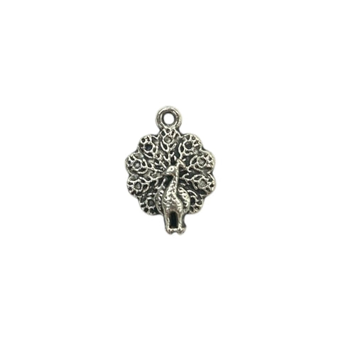 Handcrafted Pewter Peacock Pendant Charm – Detailed Travel Jewelry Accent | Made in USA Michelle Marie Boutique  Charms and Pendants