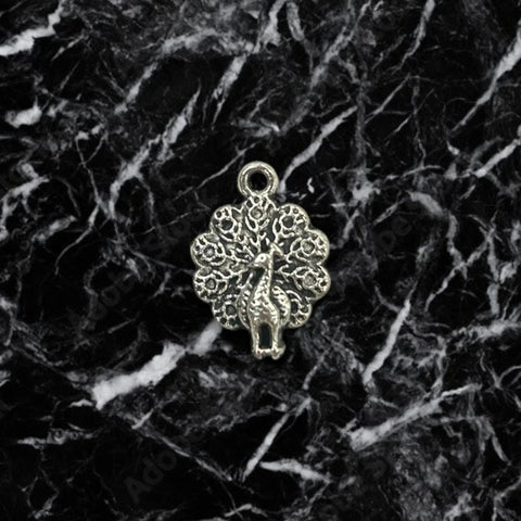 Handcrafted Pewter Peacock Pendant Charm – Detailed Travel Jewelry Accent | Made in USA Michelle Marie Boutique  Charms and Pendants