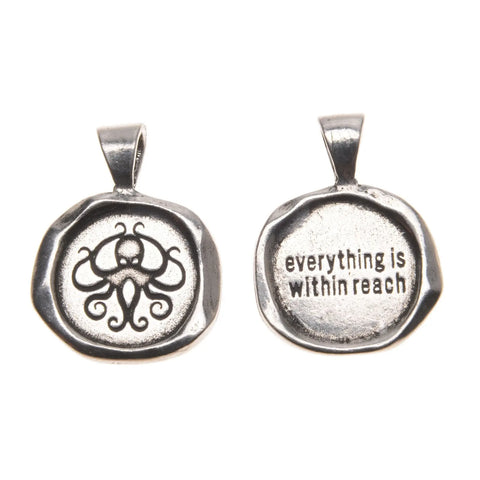 Handcrafted Pewter Wax Seal Charm – Everything Is Within Reach Octopus Design | Made in USA Whitney Howard Designs  Wax Seals