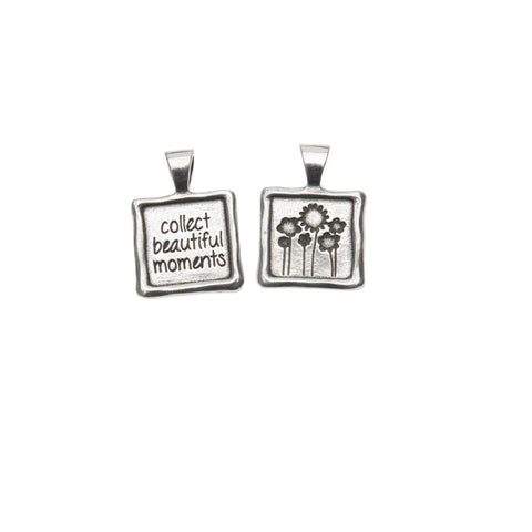 Handcrafted Pewter Wax Seal Pendant Necklace – Inspirational Collect Beautiful Moments Jewelry | Made in USA Whitney Howard Designs  Wax Seals