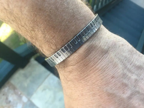 Handcrafted Piano Keys Cuff Bracelet – Inspirational Music Jewelry Gift for Teachers and Musicians | Made in USA Whitney Howard Designs  Cuff Bracelets
