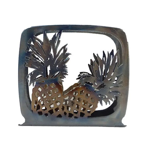 Handcrafted Pineapple Napkin Holder – Rustic Steel Table Decor | Made in USA Knights Home Decor  item