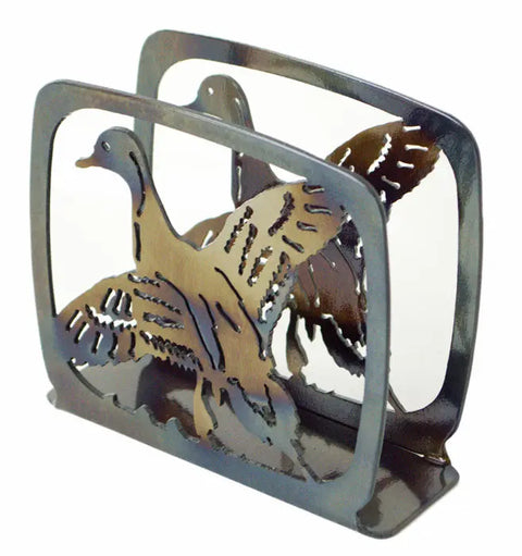Handcrafted Pintail Duck Metal Napkin Holder – Rustic Table Decor | Made in USA Knights Home Decor  item
