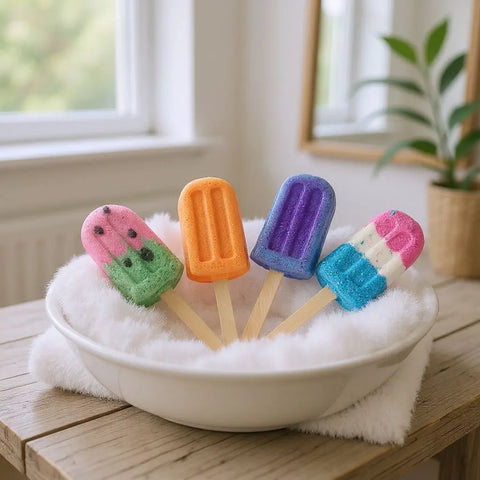 Handcrafted Popsicle Bath Bomb Set 8.7 oz – Natural Fizzing Bath Additives | Made in USA Bath Bums  bath bomb