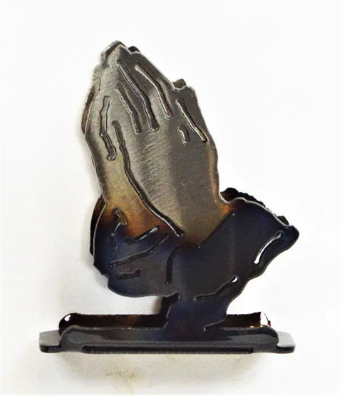 Handcrafted Praying Hands Cocktail Napkin Holder – Unique Table Decor – Made in USA | Veteran-Owned Knights Home Decor  item