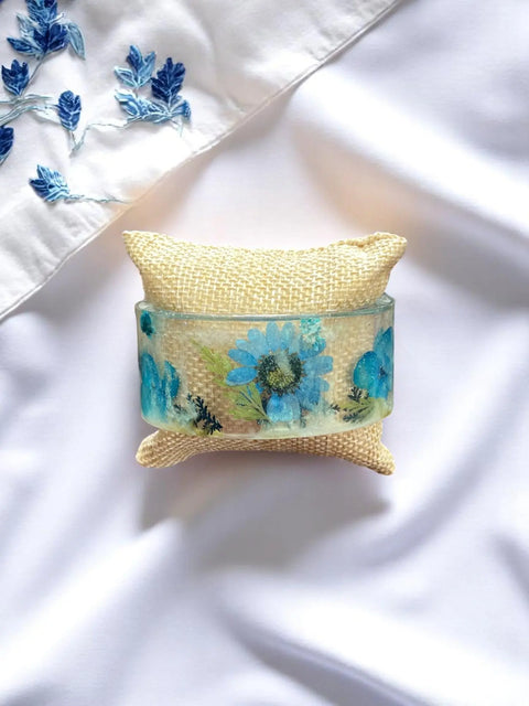 Handcrafted Pressed Flower Resin Cuff Bracelet – Colorful Floral Design – Lightweight Resin Jewelry | Made in USA Michelle Marie Boutique  Bracelets