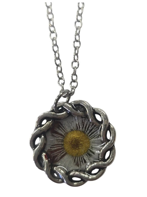 Handcrafted Pressed Flower Resin Pendant Necklace – Adjustable Chain – Antique Gold Finish | Made in USA Michelle Marie Boutique  Pendant Necklace