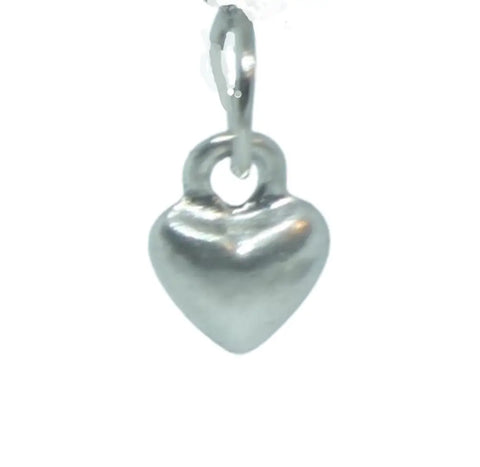 Handcrafted Puffy Heart Pewter Charm – 3D Jewelry Accent with Stainless Steel Ring | Made in USA Michelle Marie Boutique  Charms and Pendants